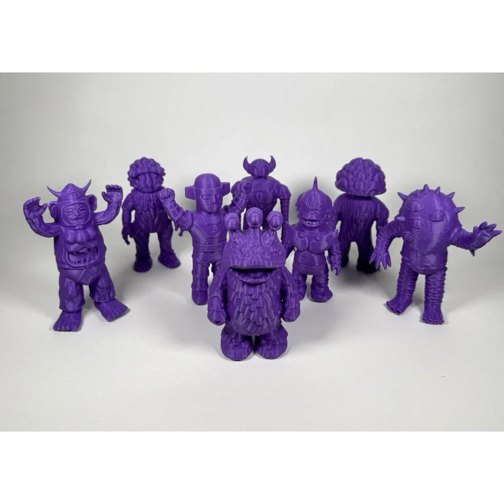 Kaiju Lot of 8 Plastic Toy Figures 1960- 1970 Designs